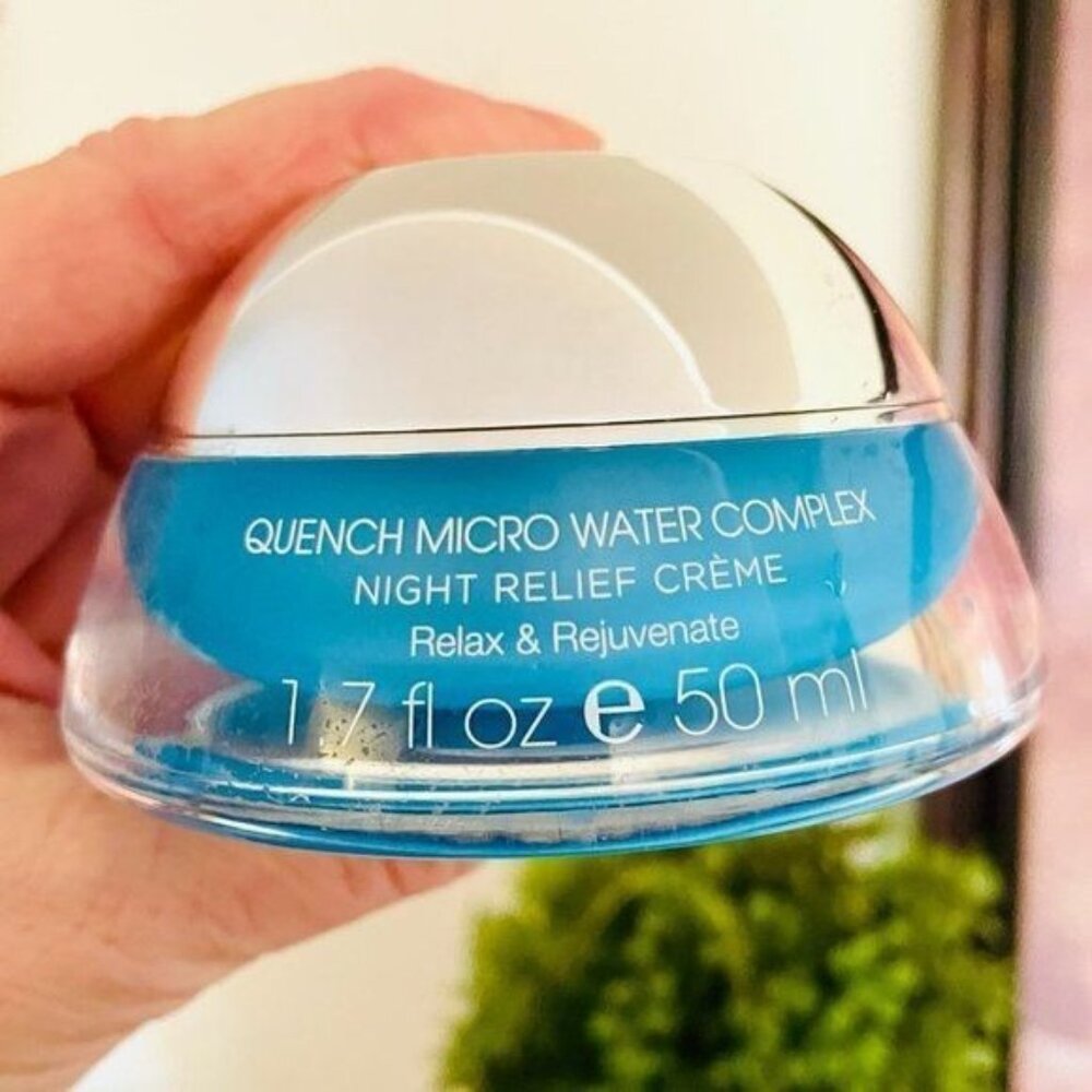 Quench Micro Water Complex Night Relief Crème 1.7 Fl Oz Paraben Free Hydrating